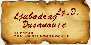 Ljubodrag Dušanović vizit kartica